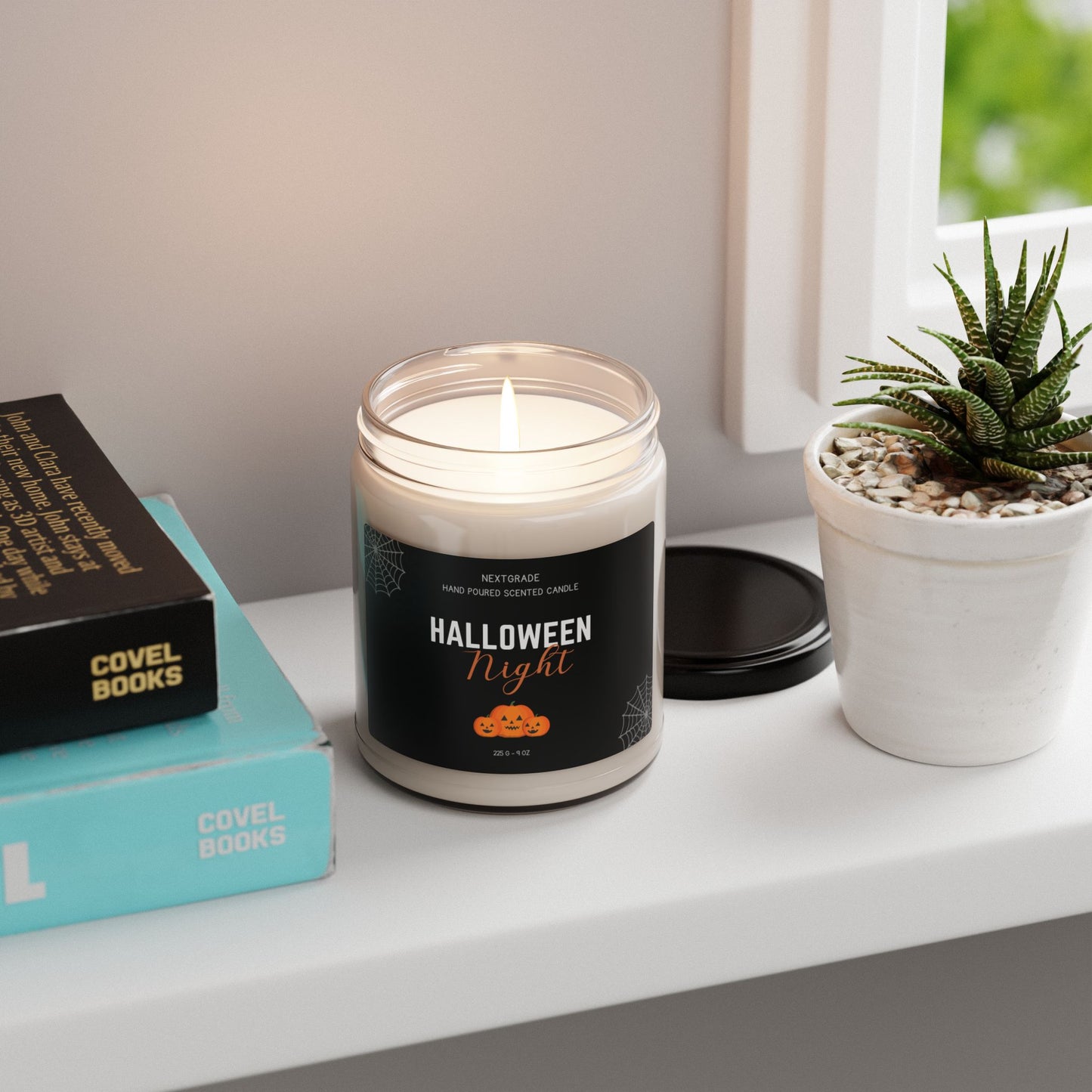 Halloween Night Scented Soy Candle - 9oz, Autumn Decor, Cozy Vibes, Fall Gift, Home Fragrance, Spooky Celebration