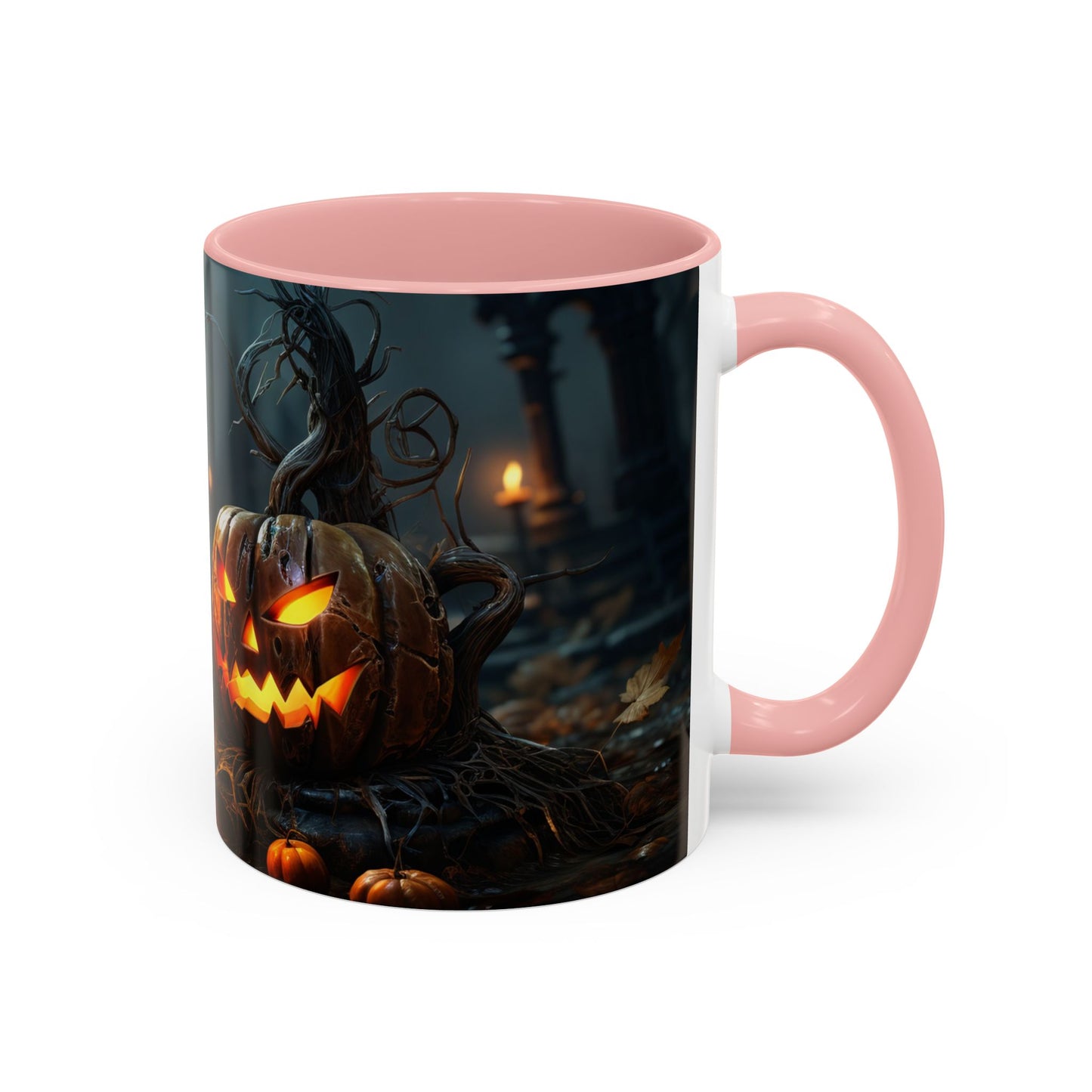 Halloween Pumpkin Accent Coffee Mug, Spooky Decor for Fall, Perfect Gift for Halloween Lovers, Seasonal Drinkware, Gift for Halloween Day