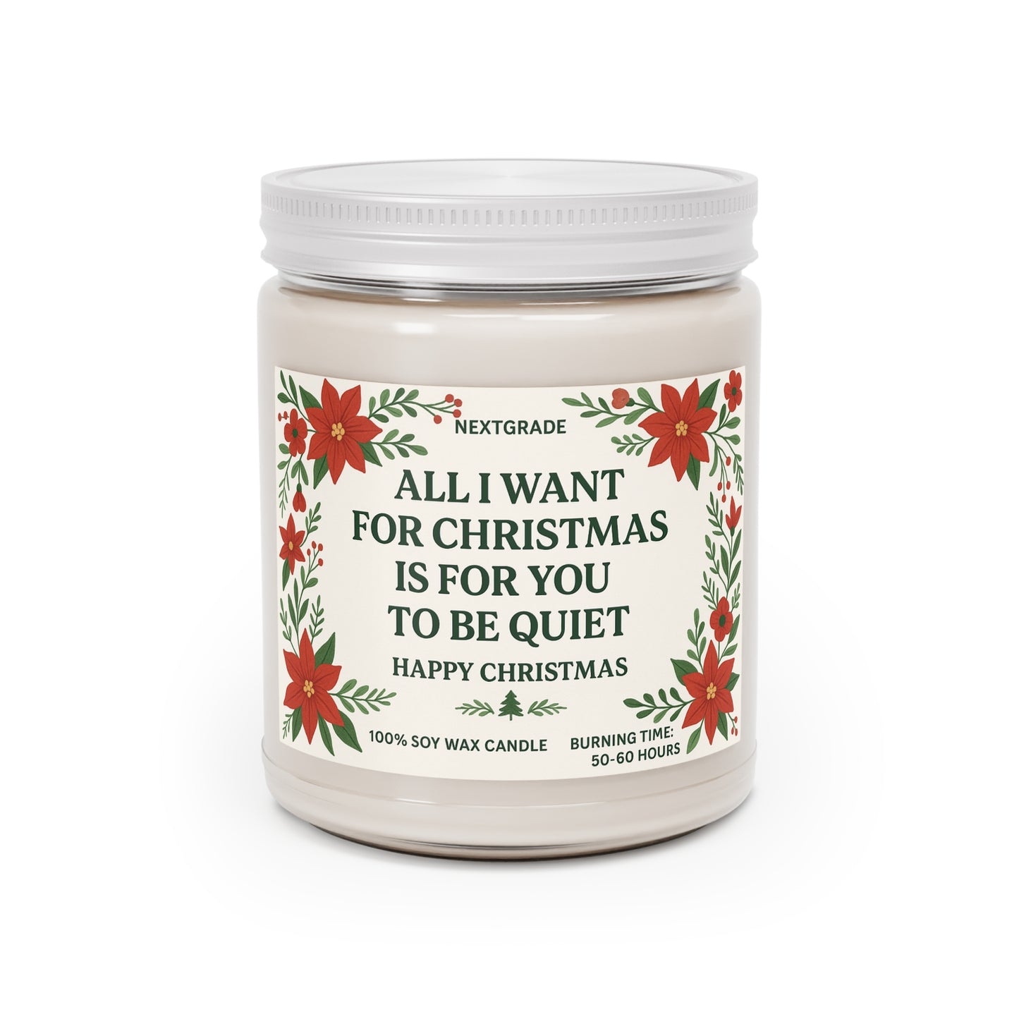 Christmas Scented Soy Candle, Funny Christmas Candle, Holiday Gift, Cozy Home Decor, Eco-Friendly Candle, Seasonal Fragrance
