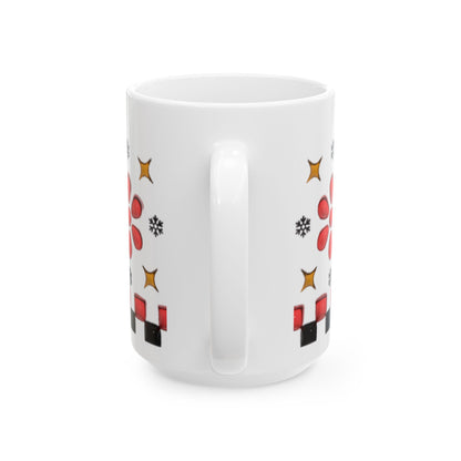 Mrs. Grinch Mug, Funny Christmas Coffee Cup, Santa Hat Grinch Mug for Her, Red Checker Holiday Mug, Christmas Gift for Wife Mom