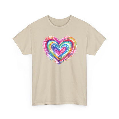 Comfort Colors Cute Heart Shirt, Brushstroke Heart Shirt, Anniversary Gift, Womens Love Shirt, Valentines Day Shirt, Coquette Valentine Tee