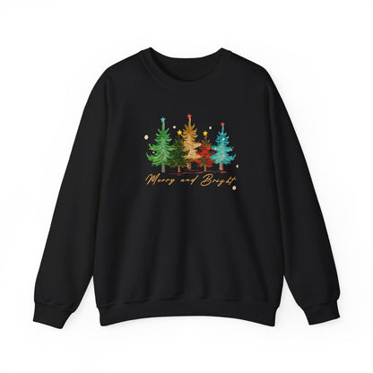Cozy Christmas Trees Sweatshirt, Holiday Apparel, Warm Sweater Gift, Nature Lover Top, Christmas and Winter Essential, Christmas  day Gift