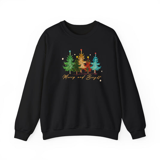 Cozy Christmas Trees Sweatshirt, Holiday Apparel, Warm Sweater Gift, Nature Lover Top, Christmas and Winter Essential, Christmas  day Gift