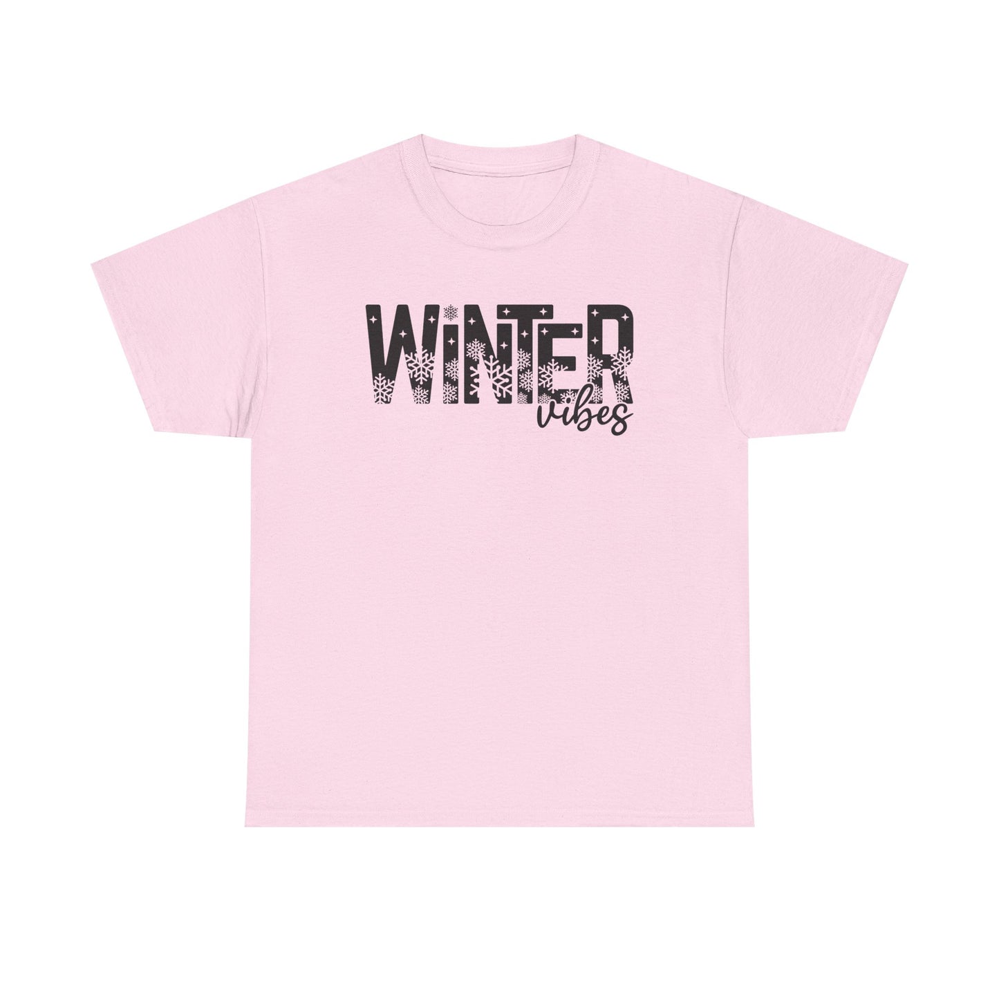 Winter Vibes T-Shirt Snowflake Winter Graphic Tee Cozy Holiday Shirt Christmas Season Shirt Cute Winter Aesthetic Tee for Women