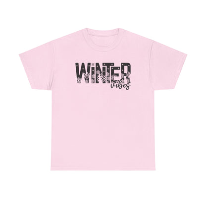 Winter Vibes T-Shirt Snowflake Winter Graphic Tee Cozy Holiday Shirt Christmas Season Shirt Cute Winter Aesthetic Tee for Women