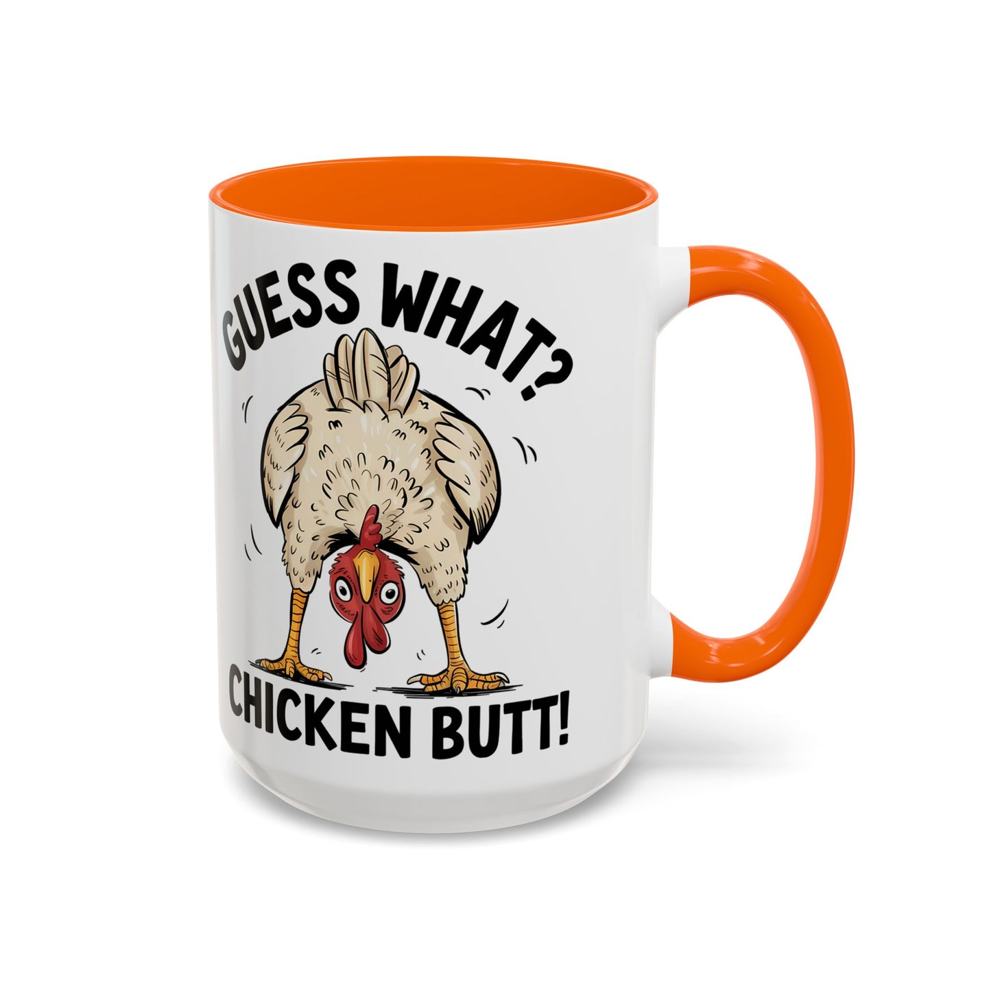 Funny Chicken Mug, Guess What? Chicken Butt! Coffee Mug, Farm Humor Mug, Rooster Joke Cup, Gift for Chicken Lovers, Gag Gift Mug