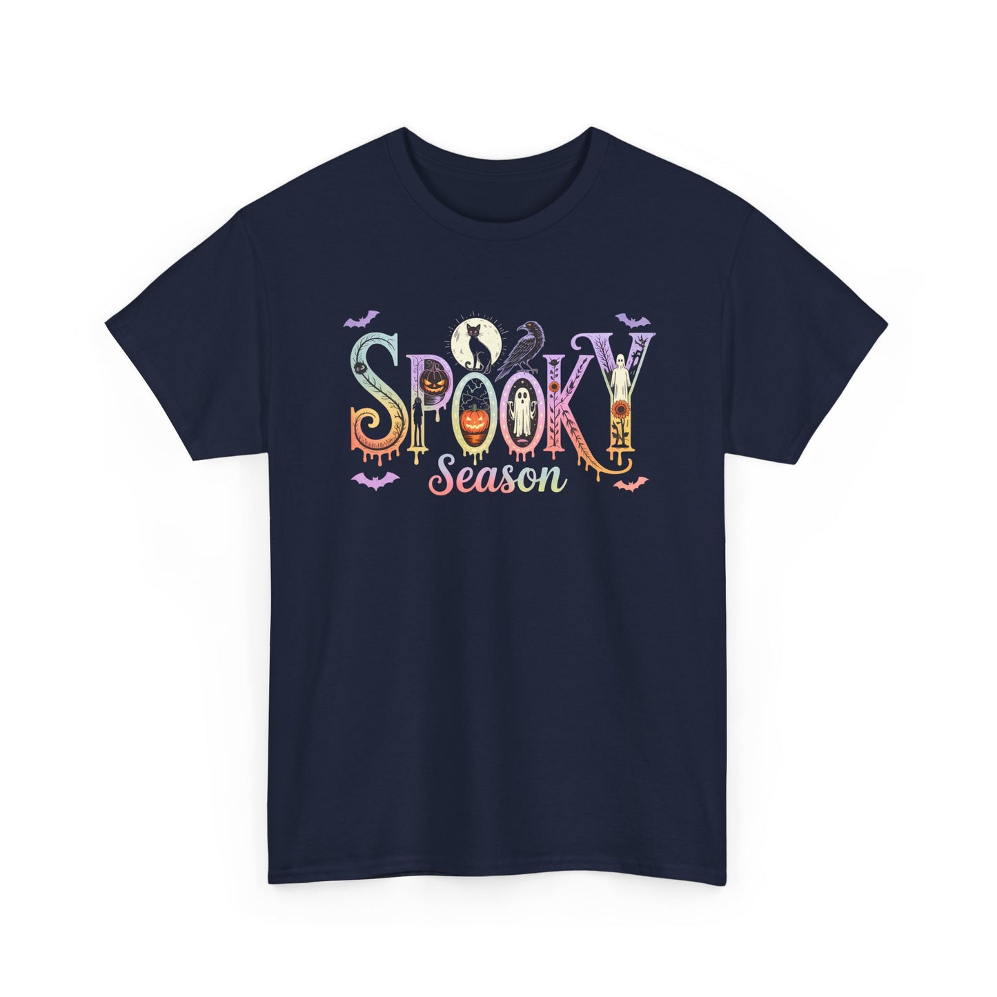 Spooky Season Unisex Cotton Tee | Halloween T-Shirt, Fall Fashion, Gift for Her, Unisex Shirt, Autumn Outfit, Halloween tshirt