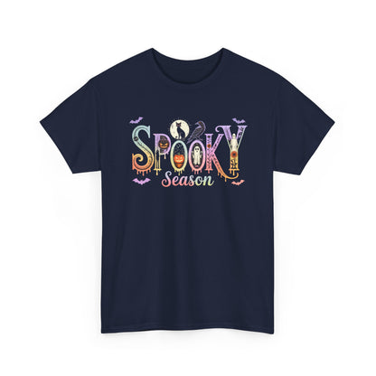 Spooky Season Unisex Cotton Tee | Halloween T-Shirt, Fall Fashion, Gift for Her, Unisex Shirt, Autumn Outfit, Halloween tshirt