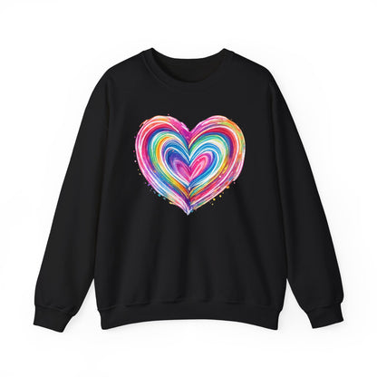 Comfort Colors Cute Heart SweatShirt, Brushstroke Heart , Valentine Gift, Womens Love Sweater, Anniversary Day , Coquette Valentine Tee
