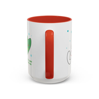 Personalized Meowy Christmas Accent Mug, Funny Holiday Coffee Cup, Cat Lover Gift, Festive Drinkware, Christmas Decor, Personalized Mug