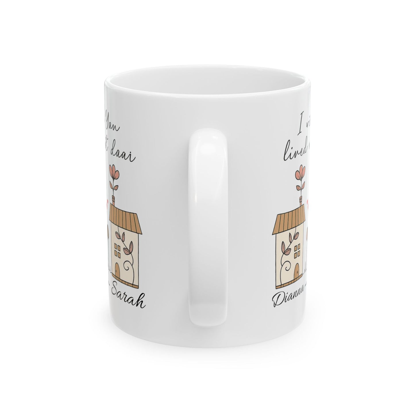 I Wish You Lived Next Door Mug | Long Distance Friendship Gift | Best Friend Coffee Cup | Miss You Mug | Valentine Gift, Neigobour Gift