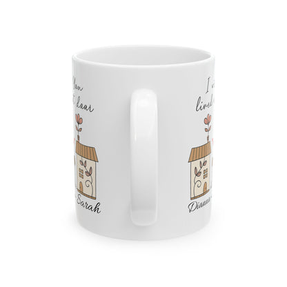 I Wish You Lived Next Door Mug | Long Distance Friendship Gift | Best Friend Coffee Cup | Miss You Mug | Valentine Gift, Neigobour Gift