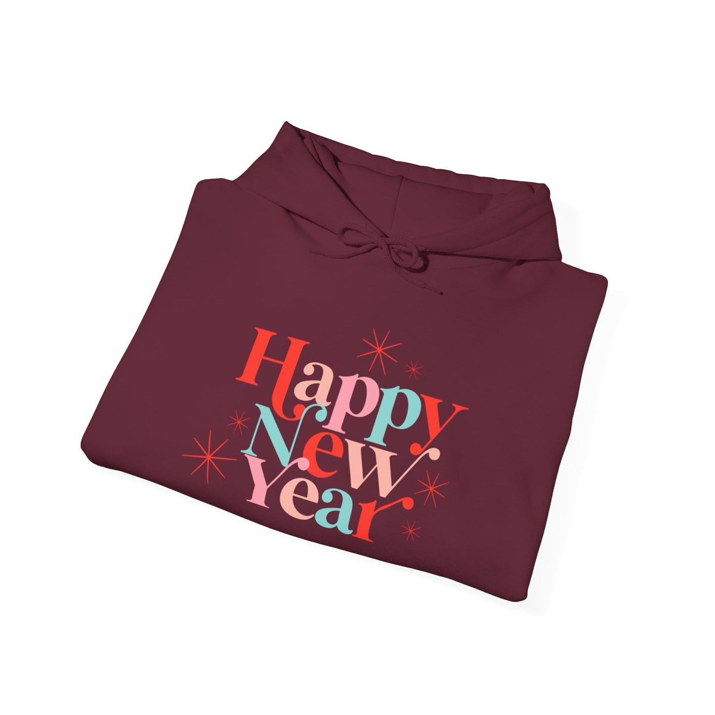 Happy New Year Hoodie 2025, Pastel Fireworks Hoodie,  New Years Eve Sweatshirt,  Unisex NYE Hoodie, Cozy New Year Gift for Her & Him
