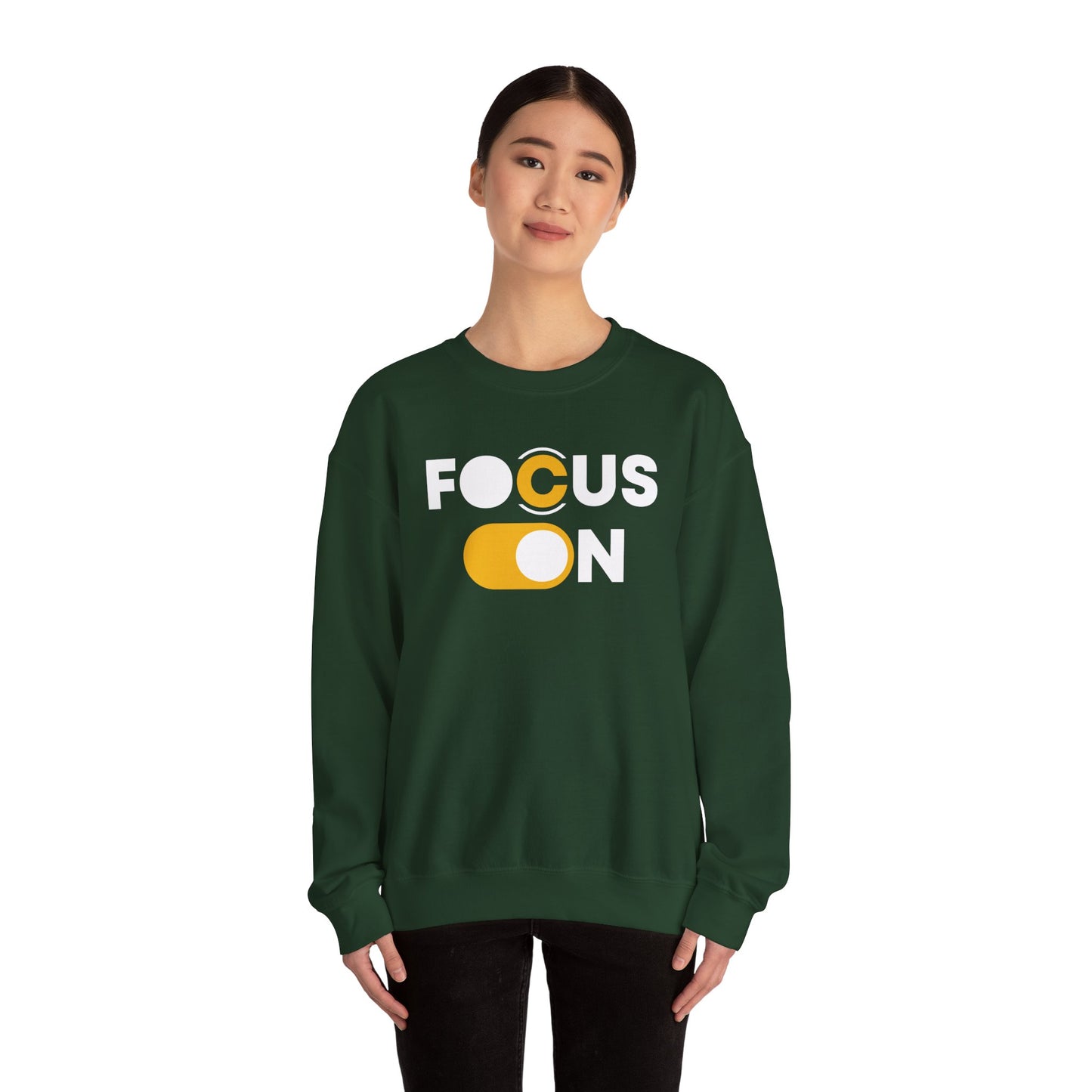 Focus On Sweatshirt | Motivational Pullover | Minimalist Positive Quote Sweater | Inspirational Gift for Men & Women