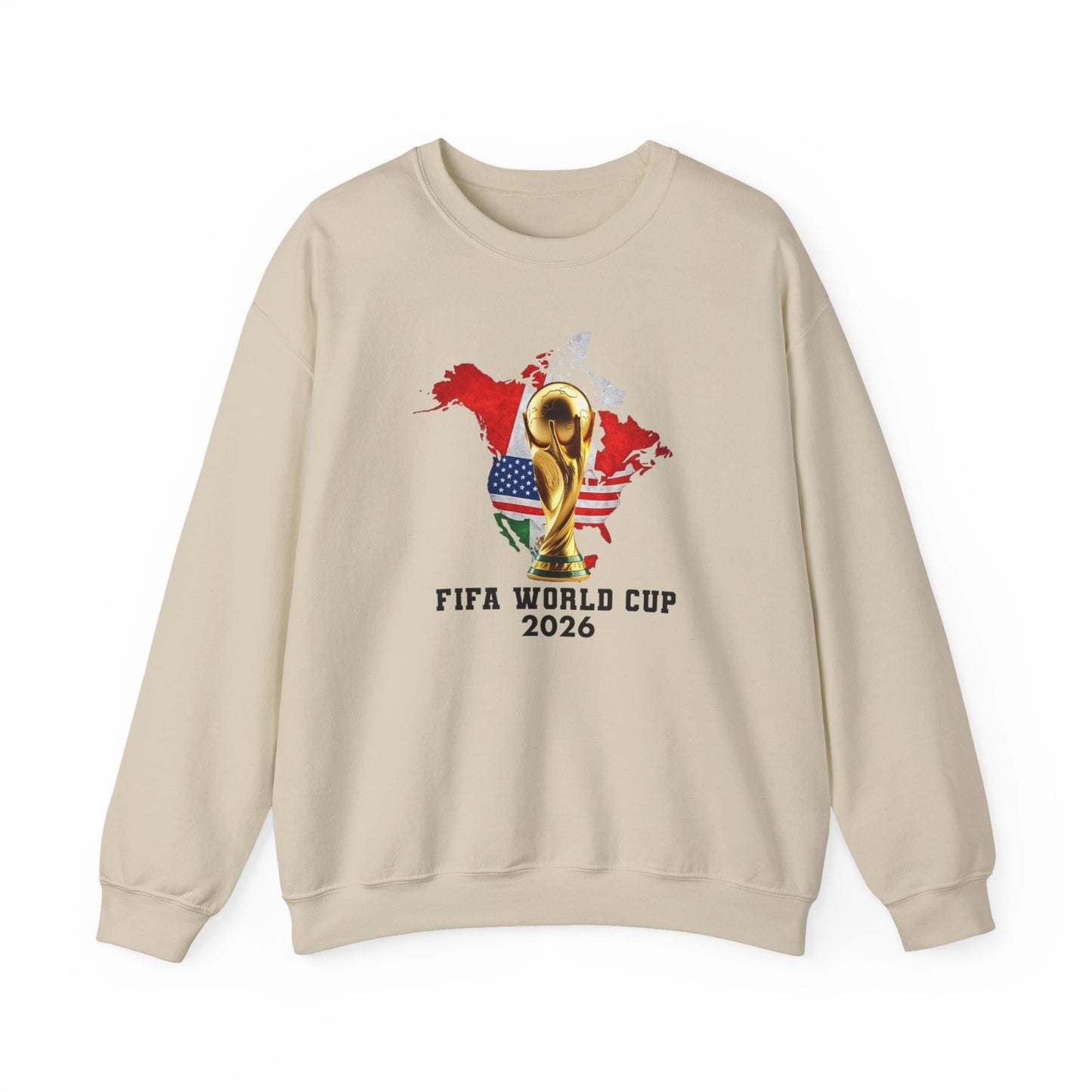 World Cup 2026 Trophy Sweatshirt, USA Soccer Crewneck, Football Fan Pullover, Vintage Soccer Graphic, Match Day Gift