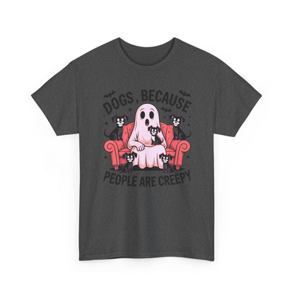 Cozy Ghost Dog Tshirt | Unisex Crewneck, Perfect for Pet Lovers, Halloween, Fall Fashion, Gifts for Dog Owners