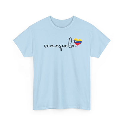 Venezuela Sweatshirt with Heart Flag | Minimalist Country Pride Crewneck | Travel Gift for Her, South America Apparel