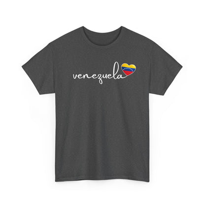 Venezuela Sweatshirt with Heart Flag | Minimalist Country Pride Crewneck | Travel Gift for Her, South America Apparel