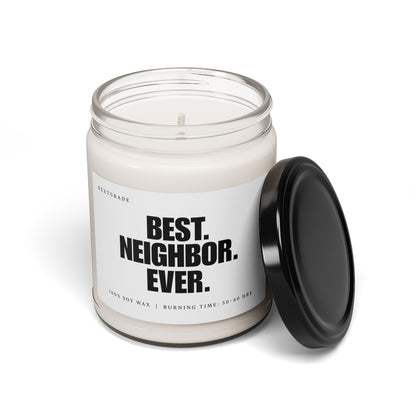 Best Neighbor Ever Soy Candle | Thank You Neighbor Gift | Housewarming & Appreciation Gift | Home Décor Candle