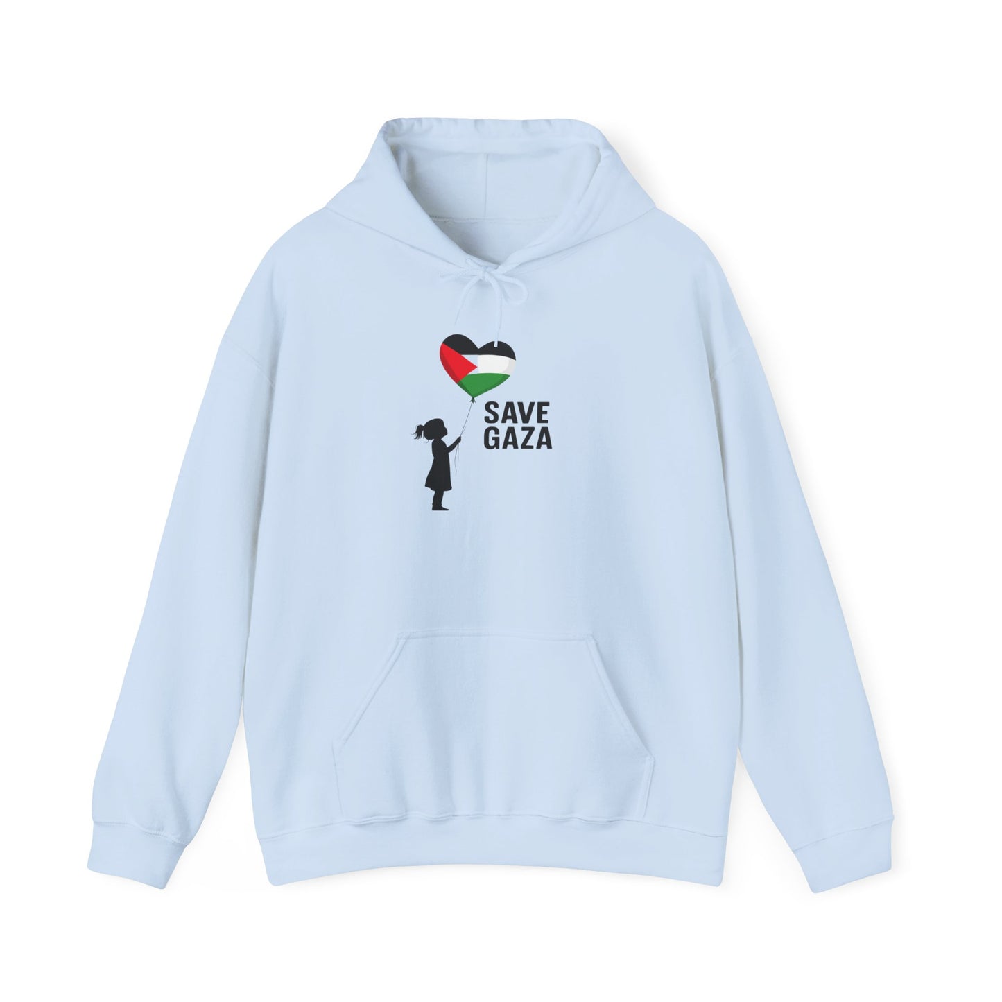 Unisex Heavy Blend Hooded Sweatshirt, Save Gaza, Statement Hoodie, Comfortable Casual Wear, Gift for Activists, Peace Supporters