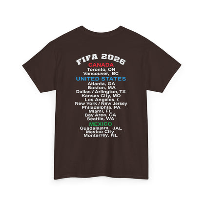 World Cup 2026 T-Shirt, Soccer Crest Tee, USA Canada Mexico Host Cities Shirt, Football Fan Apparel, Match Day Outfit, Tournament Gift