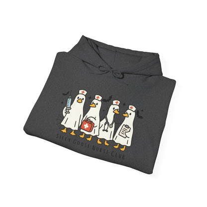 Silly Goose Nurse Hoodie - Unisex Heavy Blend Sweatshirt, Funny Gift for Friends, Cozy Casual Wear, Perfect for Birthdays, Celebrations