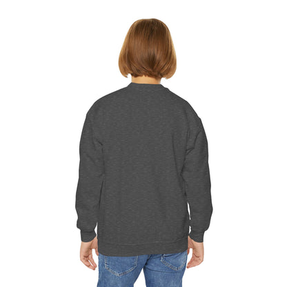 Festive Youth Crewneck Sweatshirt with Christmas Reindeer and Santa Hat, Holiday Gift for Kids, Winter Wear, Cozy Sweater, Christmas Apparel