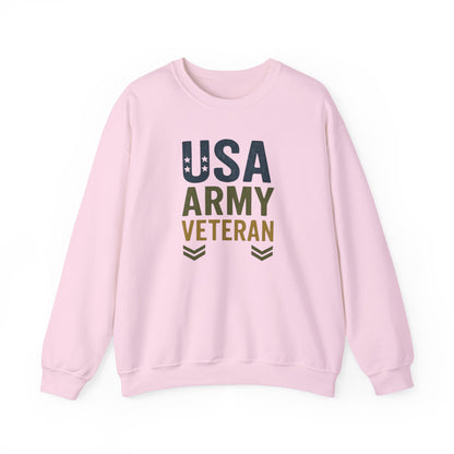 USA Army Veteran Crewneck Sweatshirt - Perfect Gift for Veterans, Military Appreciation, Sweatshirt For Navy Veteran, Patriotic Fashion