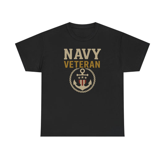 Navy Veteran Shirt | Patriotic Military Tee with Anchor Flag Design | US Navy Gift for Men & Women | Veteran Appreciation T-Shirt