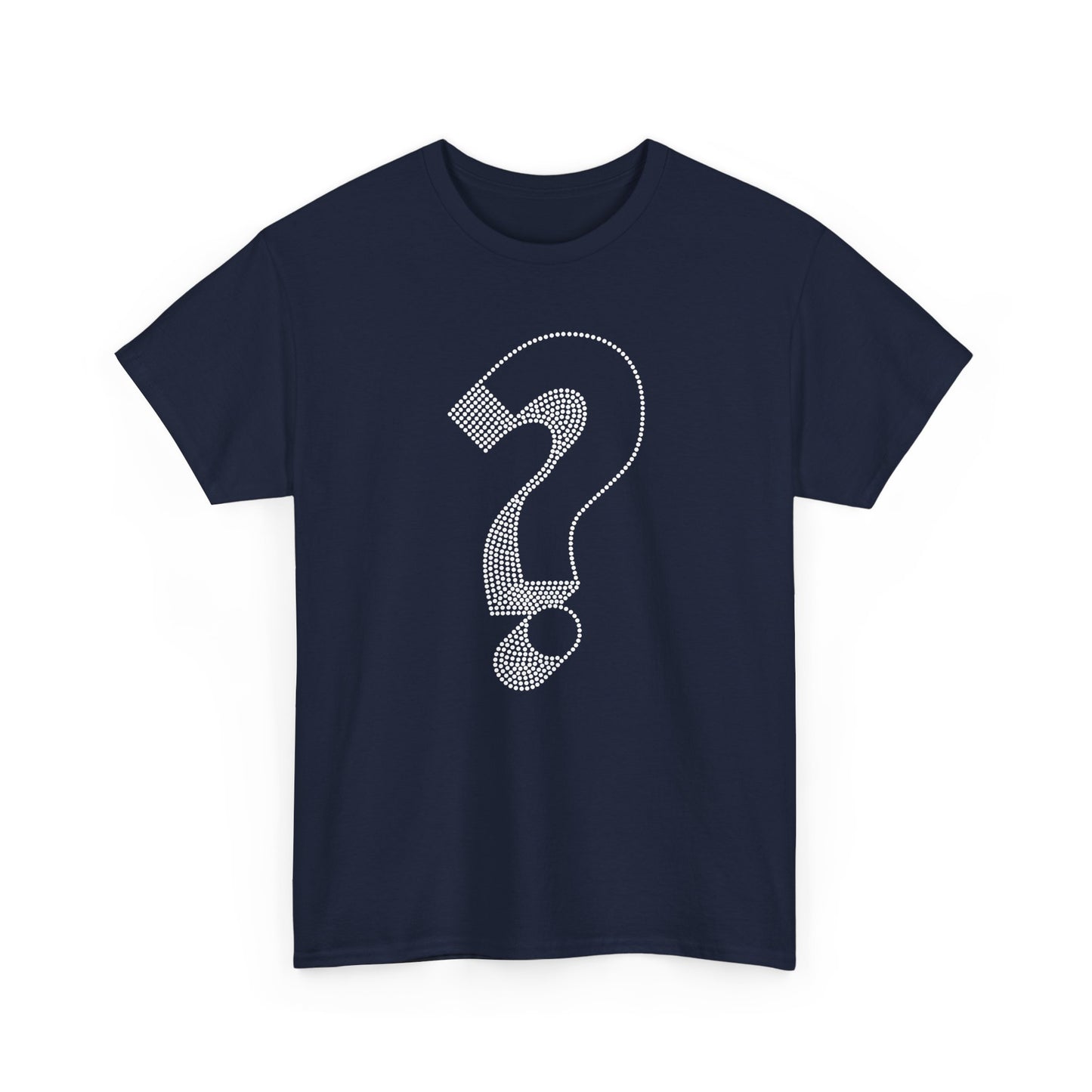Question Mark Dotted Line Minimal Mystery T-Shirt