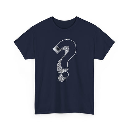 Question Mark Dotted Line Minimal Mystery T-Shirt