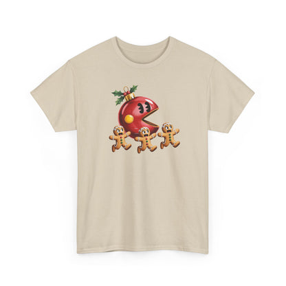 Festive Holiday Tee, Christmas Gift, Retro Video Game Shirt, Gingerbread Print, Casual Wear, Fun Holiday Apparel, Gift for her