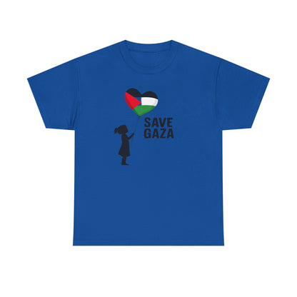Save Gaza Unisex Heavy Cotton Tee, Activism Apparel, Statement Tshirt, Gift for Supporters, Casual Wear, Social Justice Fashion