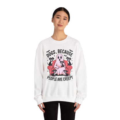 Cozy Ghost Dog Sweatshirt | Unisex Crewneck, Perfect for Pet Lovers, Halloween, Fall Fashion, Gifts for Dog Owners, Cute Dog Sweater, Funny
