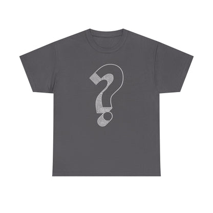 Question Mark Dotted Line Minimal Mystery T-Shirt