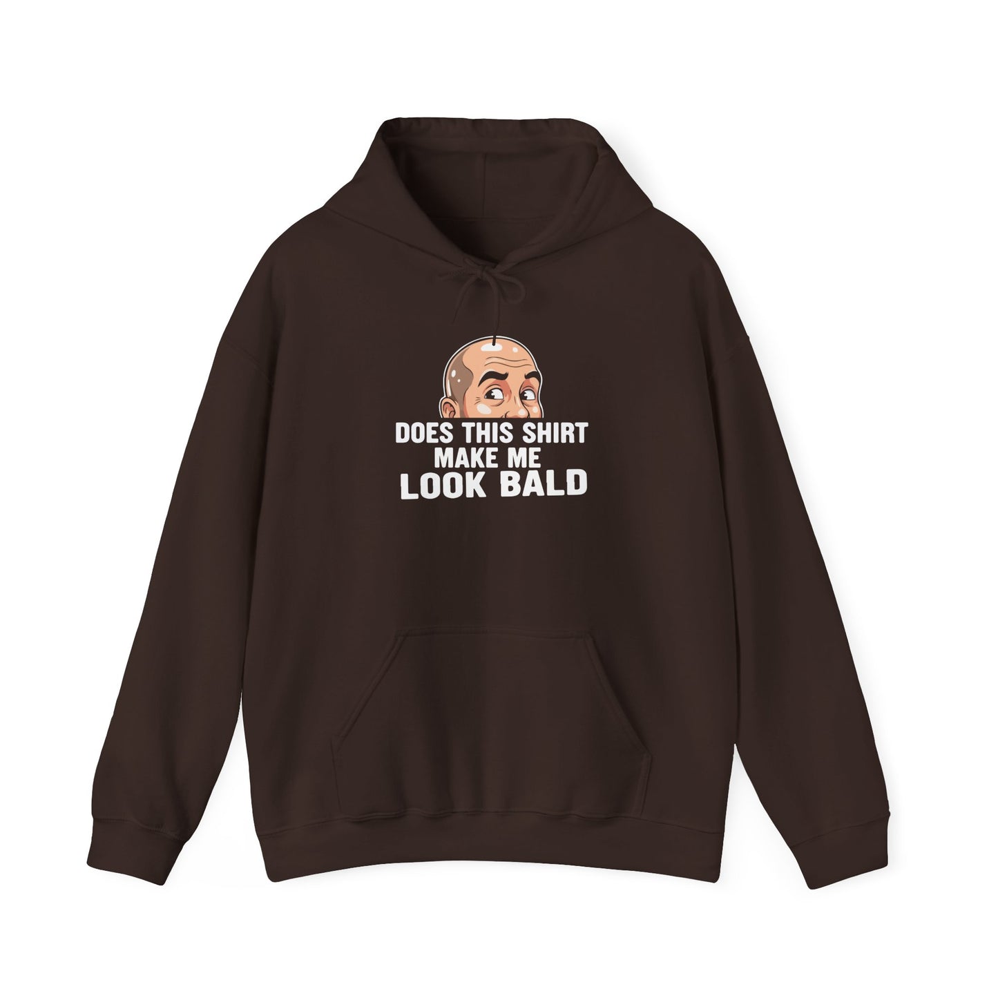 Funny Bald Hoodie for Men | Does This Shirt Make Me Look Bald Hooded Sweatshirt | Bald Guy Humor Gift | Gag Gift for Him | Funny Hoodie