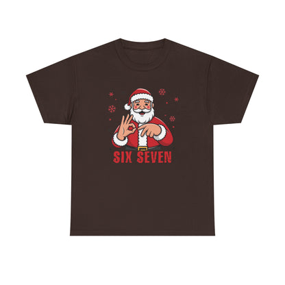 Six Seven Santa Funny Christmas T-Shirt  Humorous Holiday Tee for Men & Women | Trendy Santa Graphic Shirt | Gift for Friends