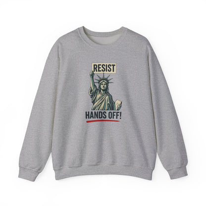 Statue of Liberty Resist Hands Off! Sweatshirt | Resist Hands Off Sweatshirt | Womens Rights Equality Sweater | Social Justice Activism Gift