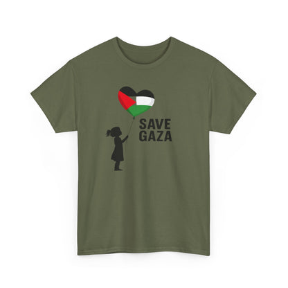 Save Gaza Unisex Heavy Cotton Tee, Activism Apparel, Statement Tshirt, Gift for Supporters, Casual Wear, Social Justice Fashion