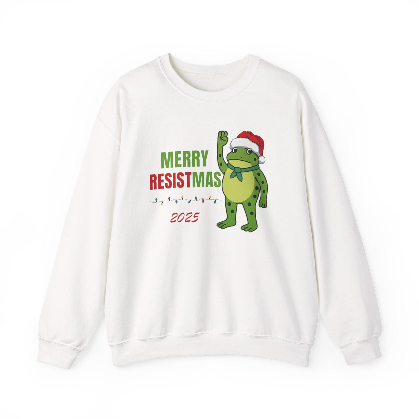 Merry Resistmas 2025 Crewneck Sweatshirt - Unisex Holiday Gift, Christmas Sweater, Funny Sweatshirt, Winter Apparel, Seasonal Fashion