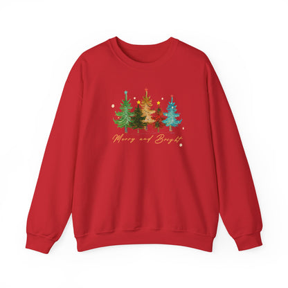Cozy Christmas Trees Sweatshirt, Holiday Apparel, Warm Sweater Gift, Nature Lover Top, Christmas and Winter Essential, Christmas  day Gift