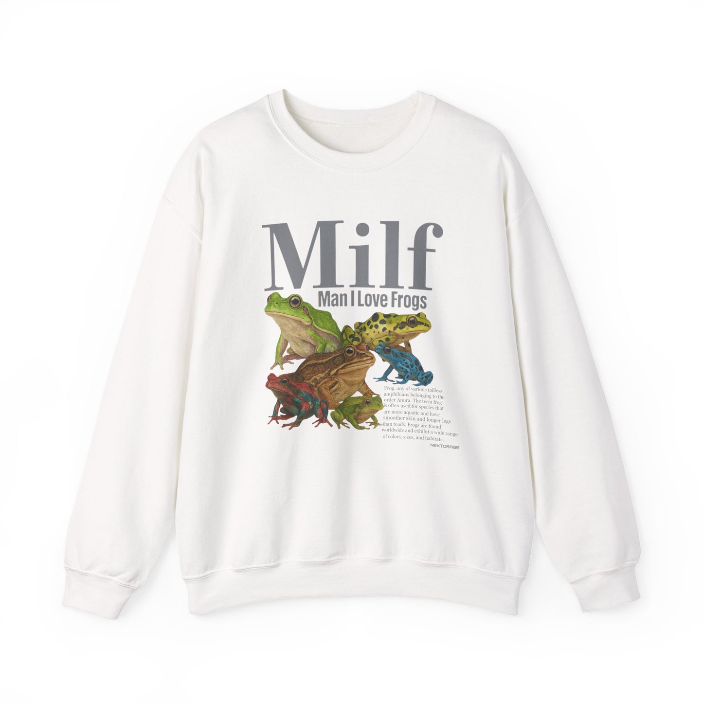 Man I Love Frogs Sweatshirt, Vintage Style Meme Frog Sweater, Funny Gen Z ''MILF'' Frog Crewneck, Inappropriate Gag Gift, Cozy Pullover