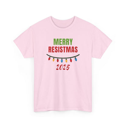 Merry Resistmas 2025 Tee, Holiday Shirt, Funny Christmas Gift, Unisex Cotton Tee, Celebration Apparel, 2025 Festive Wear