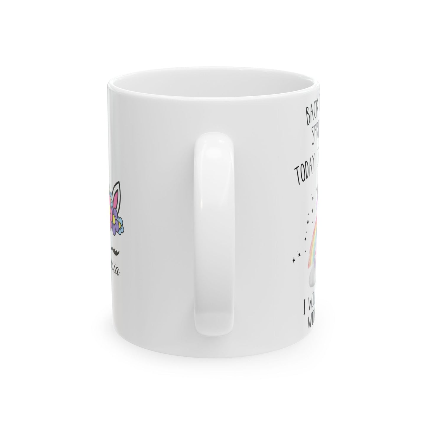 Back the Fuck Up Sprinkle Tits Unicorn Mug, Funny Adult Gag Gift, Sassy Unicorn Coffee Cup for Women
