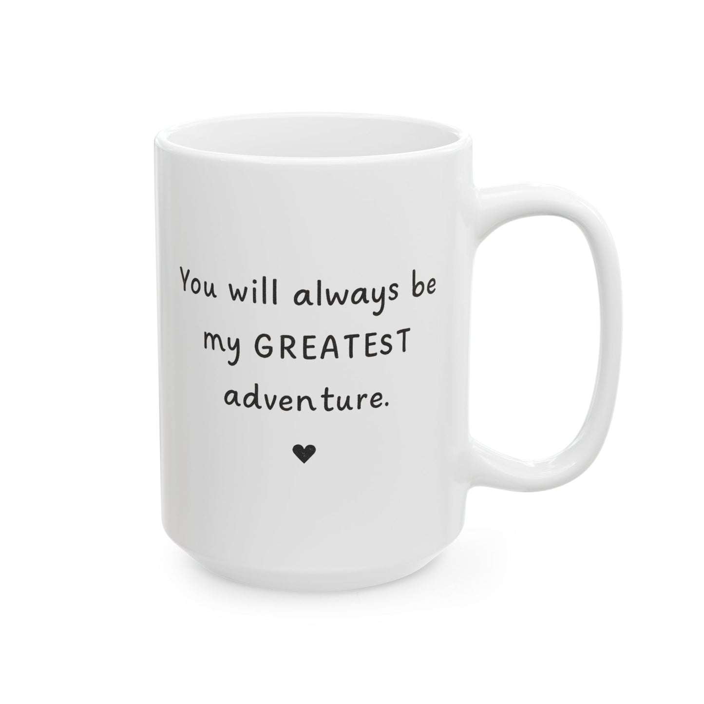 Personalized You're My Greatest Adventure Mug, Line Drawing Couple Coffee Cup, Anniversary Gift for Husband Wife, Engagement Valentine Gift