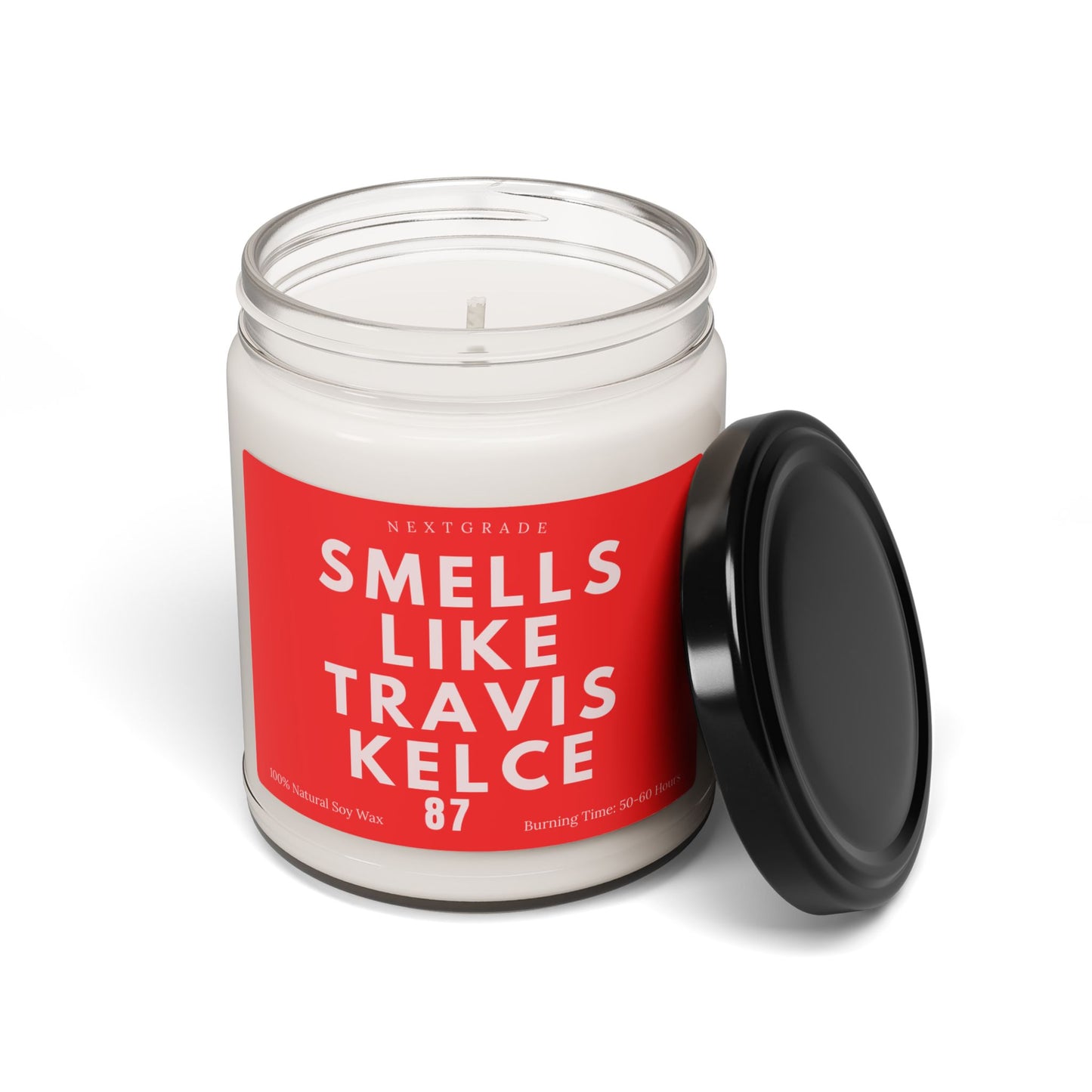 Smells Like Travis Kelce Candle - Football Themed Jar Candle, Gift for Kelce Fan, Scented 9 oz Candle