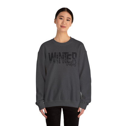 Winter Vibes Sweatshirt Snowy Aesthetic Pullover | Cute Winter Shirt for Women | Cold Weather Hoodie Alternative | Christmas Season Sweater
