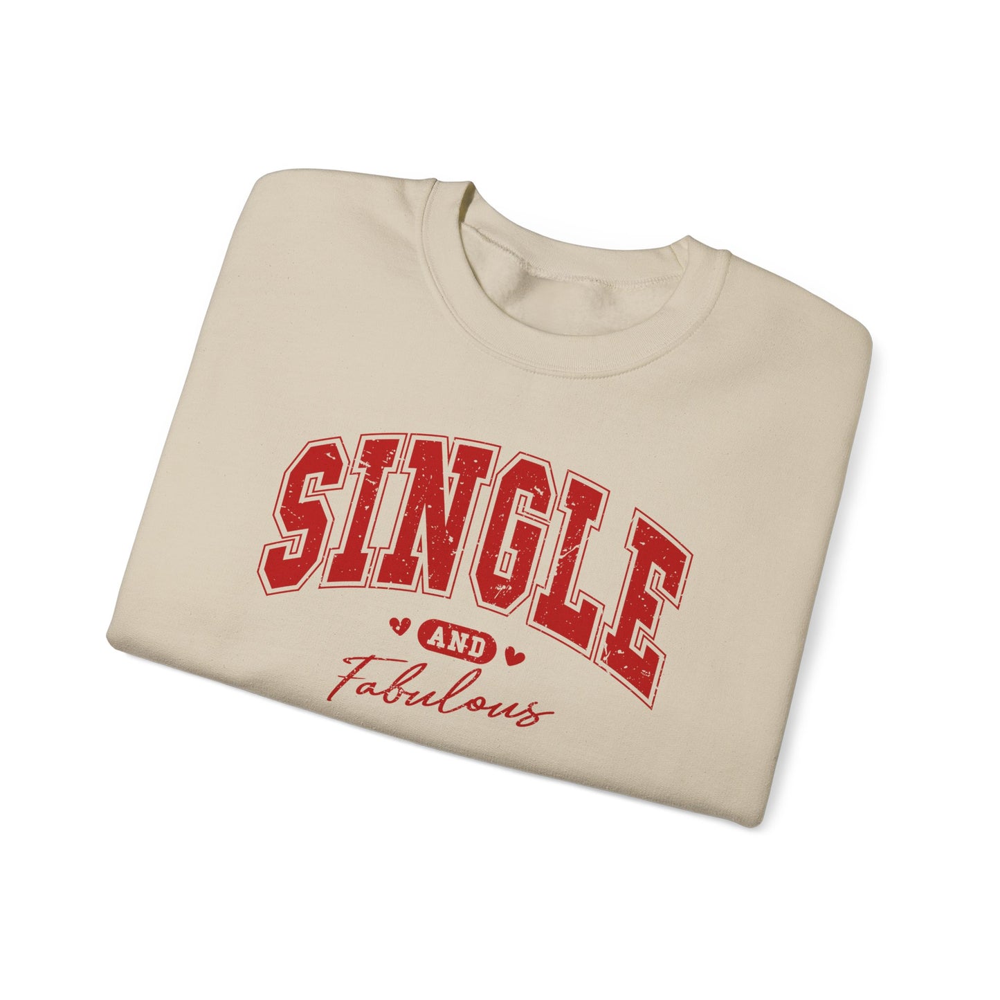 Single and Fabulous Sweatshirt, Funny Varsity Style Crewneck, Women's Casual Pullover, Bold Statement Shirt, Gift for Her