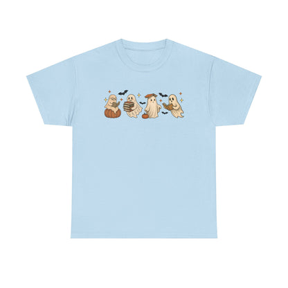 Halloween Ghost Unisex Tee, Halloween Tshirt, Fall T-Shirt, Spooky Shirt, Halloween Costume, Casual Wear