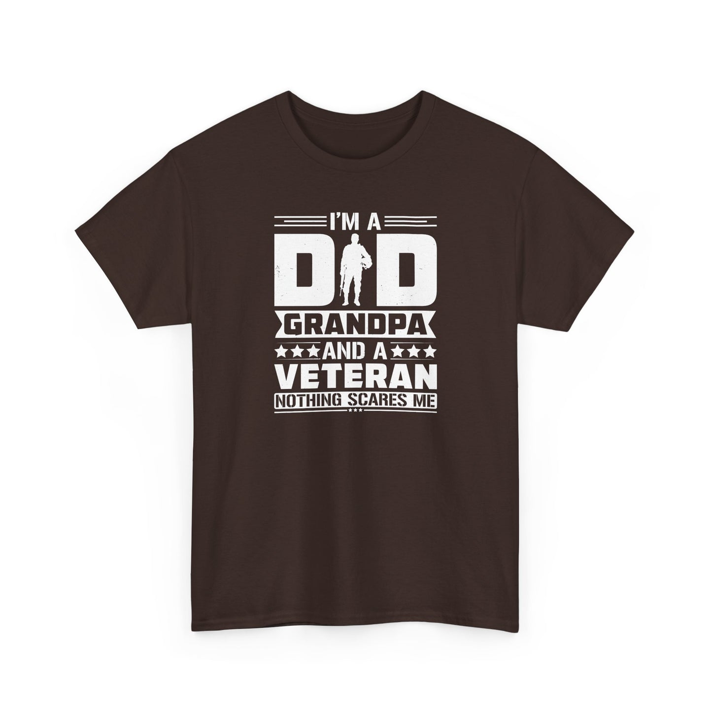 Funny Veteran Grandpa Cotton T-Shirt, Perfect Gift for Father's Day, Military Families, Memorial Day, Patriotic Shirt, Military Pride